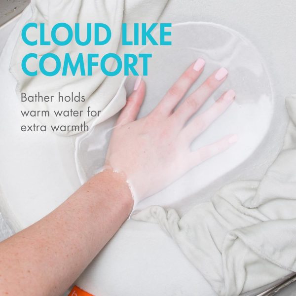 Boon Puff+ Inflatable Baby Bather - Infant Bathtub Includes Microfleece Cover, Swaddle Wings, and Storage Bag – Inflatable Baby Bathtub for Newborns and Infants - Image 6