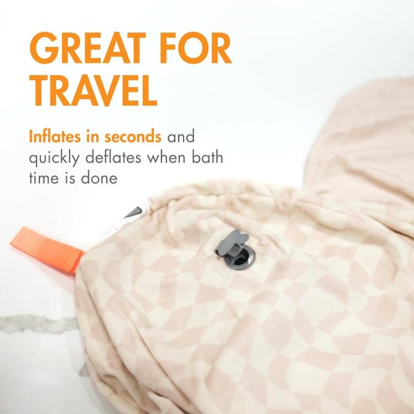 Boon Puff+ Inflatable Baby Bather - Infant Bathtub Includes Microfleece Cover, Swaddle Wings, and Storage Bag – Inflatable Baby Bathtub for Newborns and Infants - Image 12