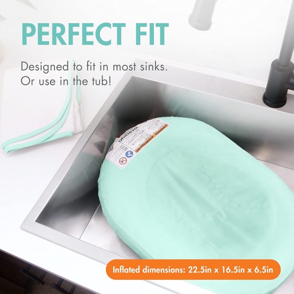 Boon Puff+ Inflatable Baby Bather - Infant Bathtub Includes Microfleece Cover, Swaddle Wings, and Storage Bag – Inflatable Baby Bathtub for Newborns and Infants - Image 17