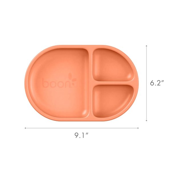 Boon CHOW Silicone Plate Set - 3 Unbreakable Divided Toddler Plates - Baby Plates for 6 Months and Up - Baby Led Weaning Supplies - Mint Multicolor - Image 7