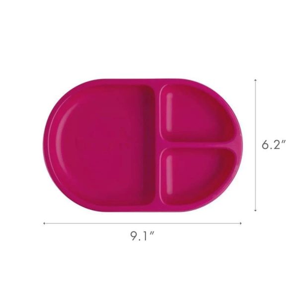Boon CHOW Silicone Plate Set - 3 Unbreakable Divided Toddler Plates - Baby Plates for 6 Months and Up - Baby Led Weaning Supplies - Mint Multicolor - Image 17