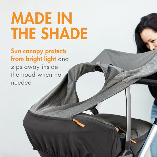 Boon Morph Baby Car Seat Cover and Car Seat Canopy - Water Resistant Car Seat Covers for Babies - Machine Washable - 1 Size Fits Most Baby Car Seats - Image 2