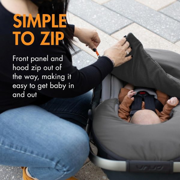 Boon Morph Baby Car Seat Cover and Car Seat Canopy - Water Resistant Car Seat Covers for Babies - Machine Washable - 1 Size Fits Most Baby Car Seats - Image 5