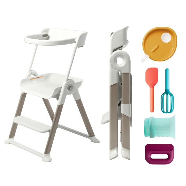 Boon Pivot Toddler Tower Kids Kitchen Step Stool - Folding Toddler Step Stool for Bathroom Sink or Kitchen Counter - Step Stool for Toddlers with CPC Certification - White - Ages 18 Months to 4 Years - Image 8