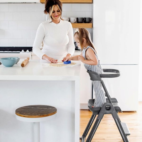 Boon Pivot Toddler Tower Kids Kitchen Step Stool - Folding Toddler Step Stool for Bathroom Sink or Kitchen Counter - Step Stool for Toddlers with CPC Certification - White - Ages 18 Months to 4 Years - Image 15