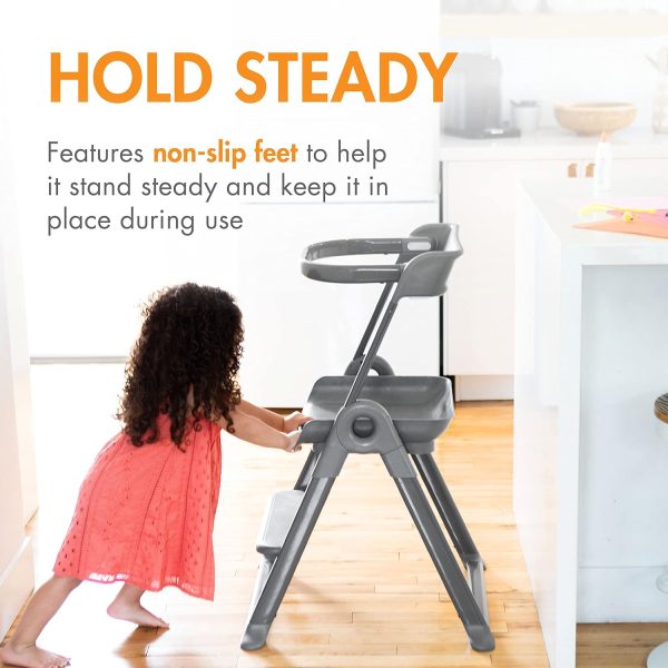 Boon Pivot Toddler Tower Kids Kitchen Step Stool - Folding Toddler Step Stool for Bathroom Sink or Kitchen Counter - Step Stool for Toddlers with CPC Certification - White - Ages 18 Months to 4 Years - Image 17