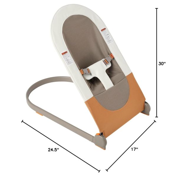 Boon Slant Portable Baby Bouncer - Folding Baby Seat for Infants - Lightweight Portable Baby Chair with Machine Washable Fabric and 3-Point Harness - Dark Green - Image 13