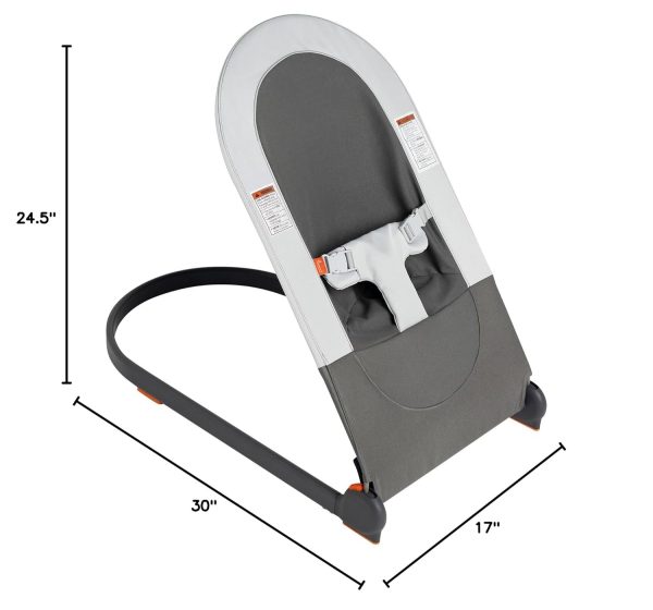 Boon Slant Portable Baby Bouncer - Folding Baby Seat for Infants - Lightweight Portable Baby Chair with Machine Washable Fabric and 3-Point Harness - Dark Green - Image 20